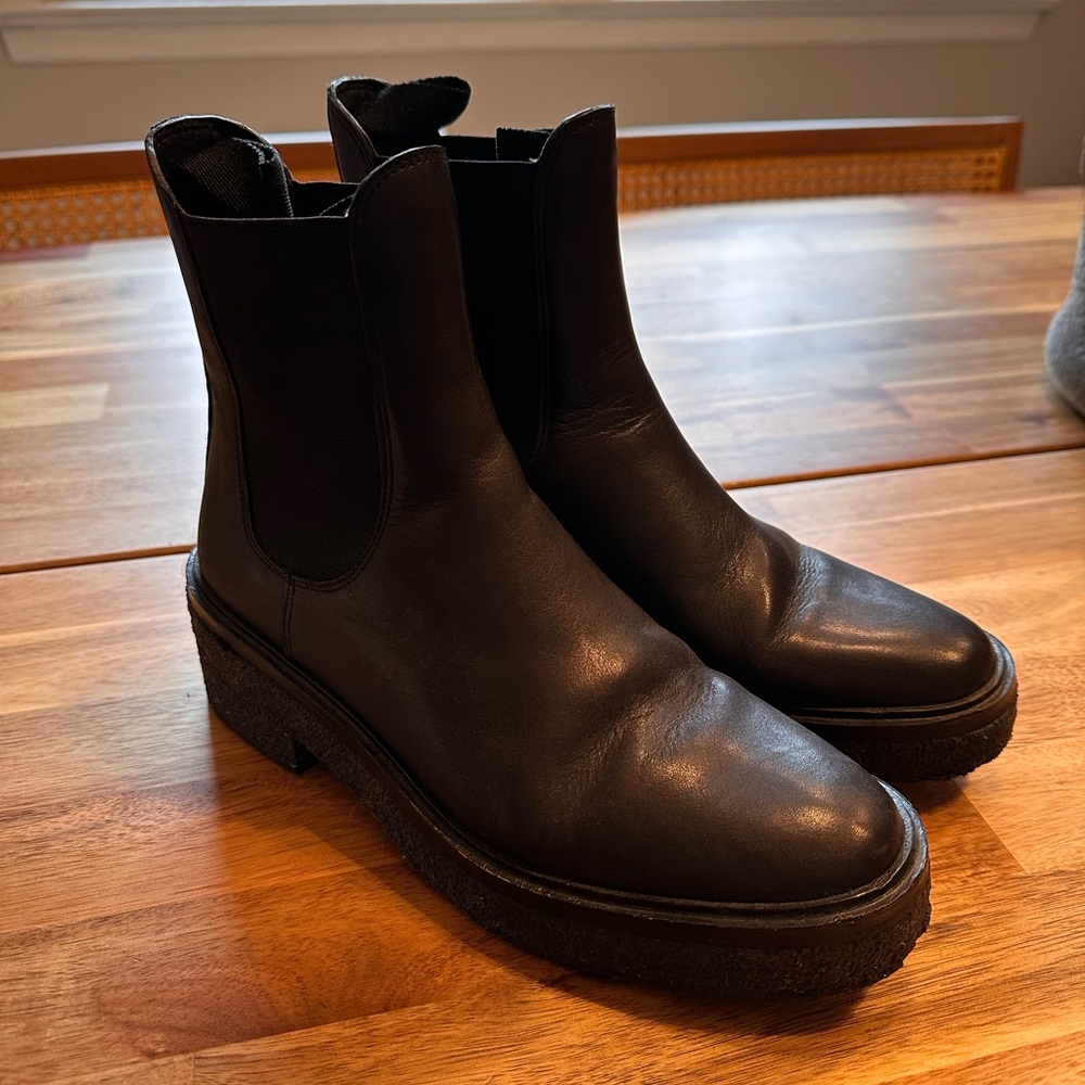 Loeffler Randall Black Lug Sole Boot